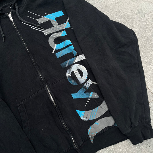 plaid hurley zip - M