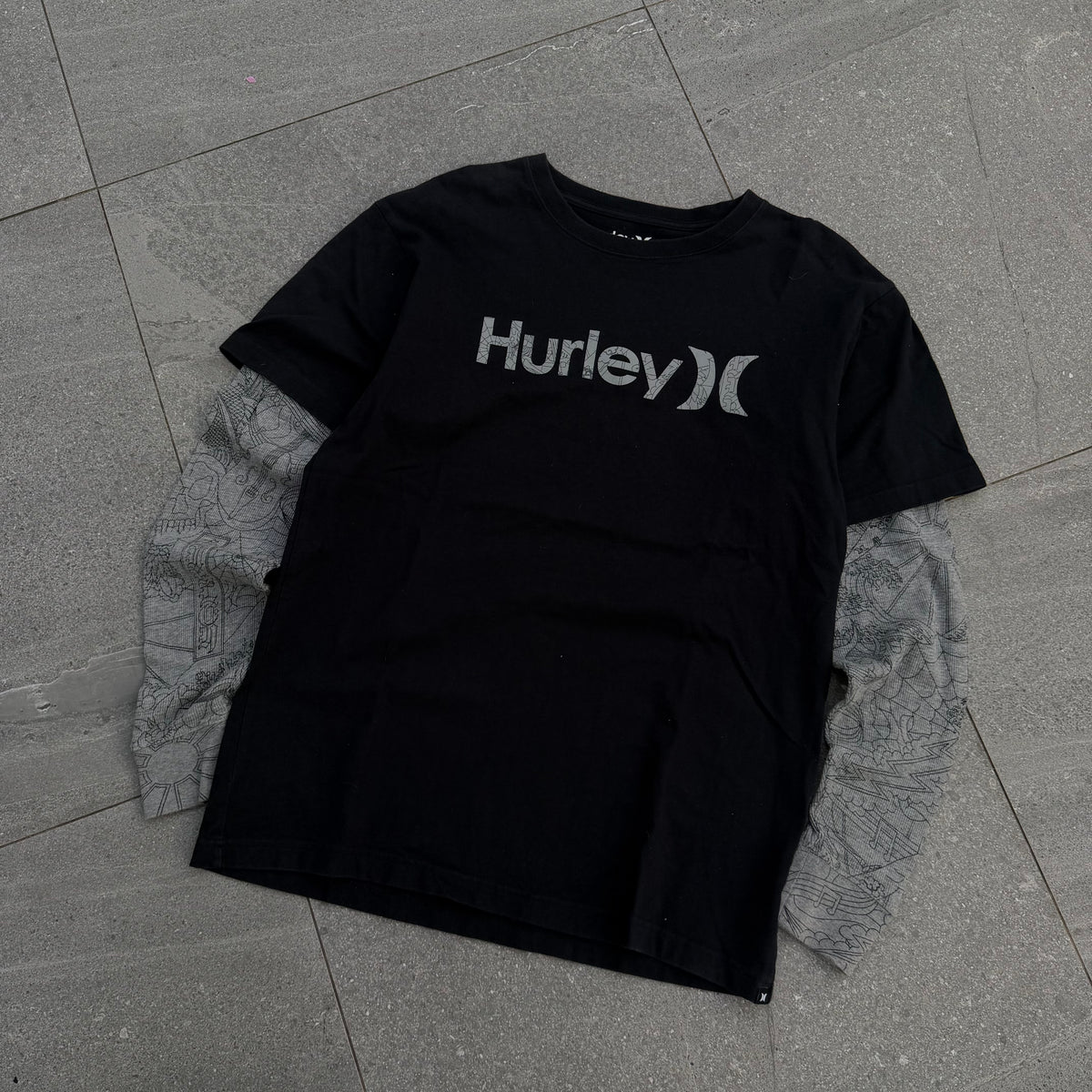 hurley layered thermal longsleeve - L