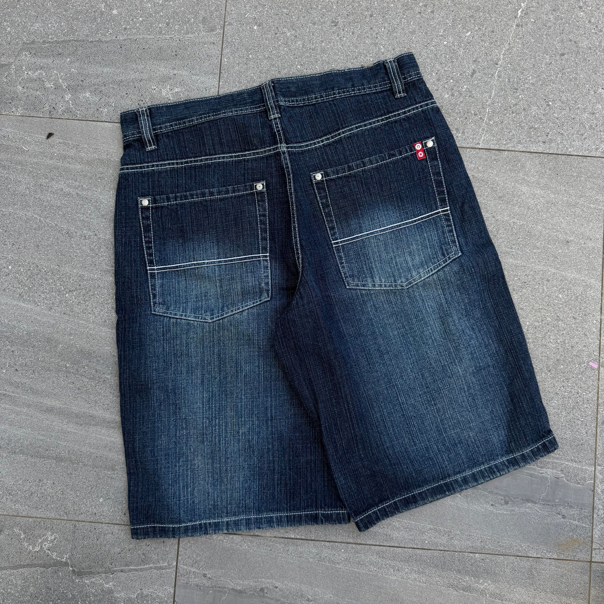 below knee red tab jorts - 36”