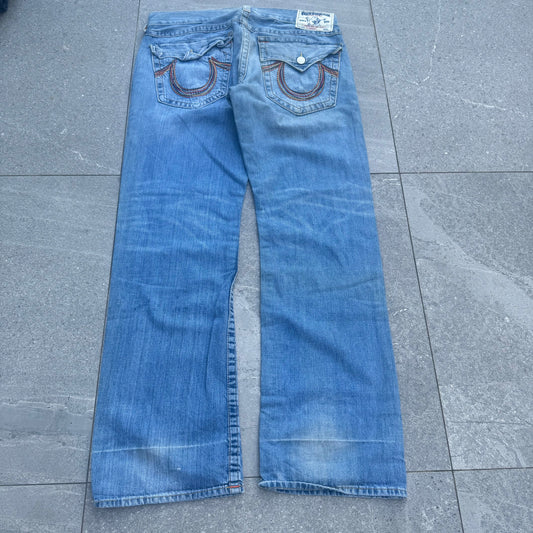 truey rainbow stitch straight legs - 36x34”