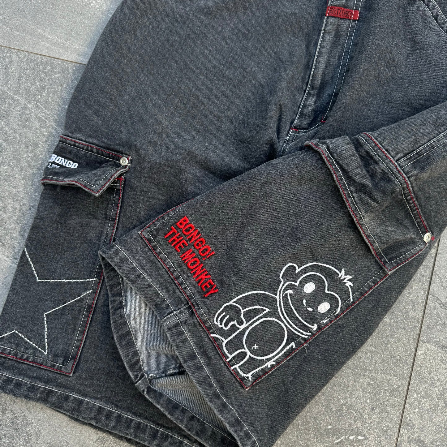 bongo monke jorts - 33x13”