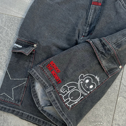 bongo monke jorts - 33x13”
