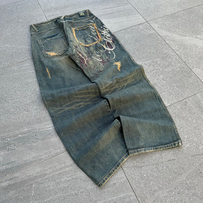 absolute GRAIL meltdown MUDWASH JEANS YOOOOOO BUY THESE 34x32”