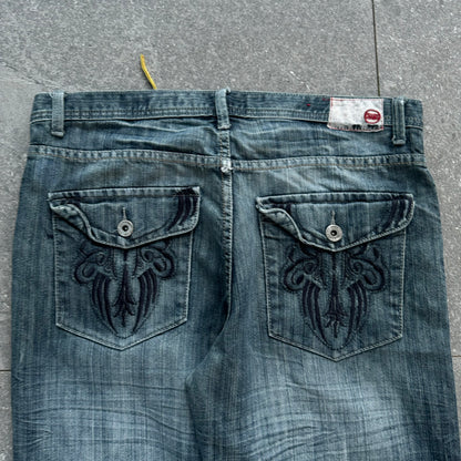 chams bootcut spec jeans - 36x29”