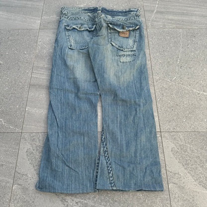 craziest patchwork bootcuts - 36x30”