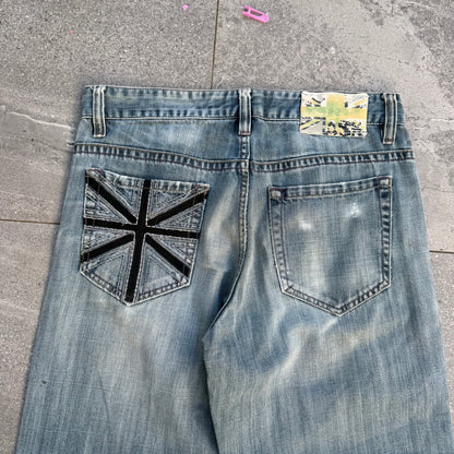 ask union jack bootcuts (so hard) - 32x33”