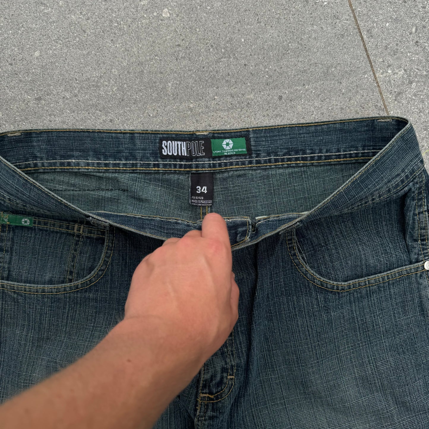 southpole green tab jorts - 36x13.5”