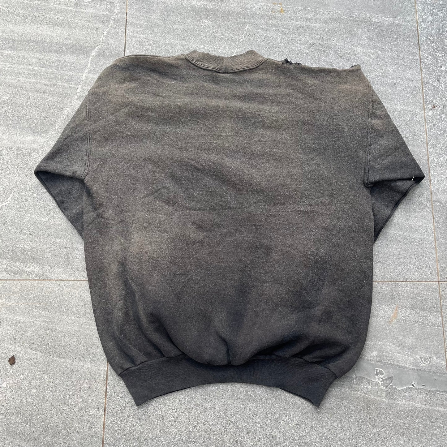 insane chocolate faded crewneck - L