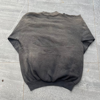 insane chocolate faded crewneck - L
