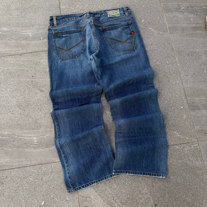 button fly quiksilver bootcuts (goated wash) - 36x33”