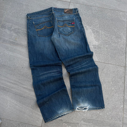 quiksilver plaid lined bootcuts - 42x32”