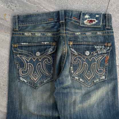 absolutely gorgeous mek faded bootcuts - 34x33”