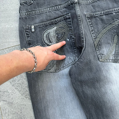 southpole embroidered jeans - 33x31”