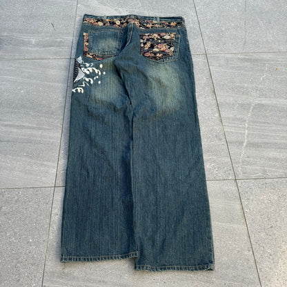 handcrafted dominate koi jeans - 40x34”