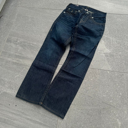 raw denim bootcut trueys - 31x32”