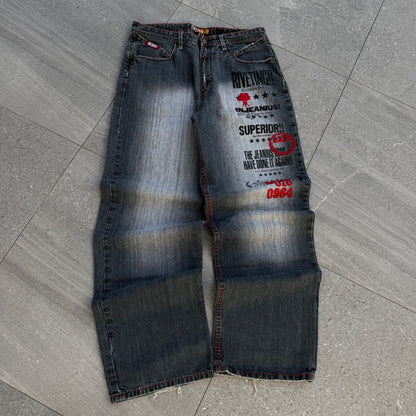 akademiks front hit jeans - 34x33”