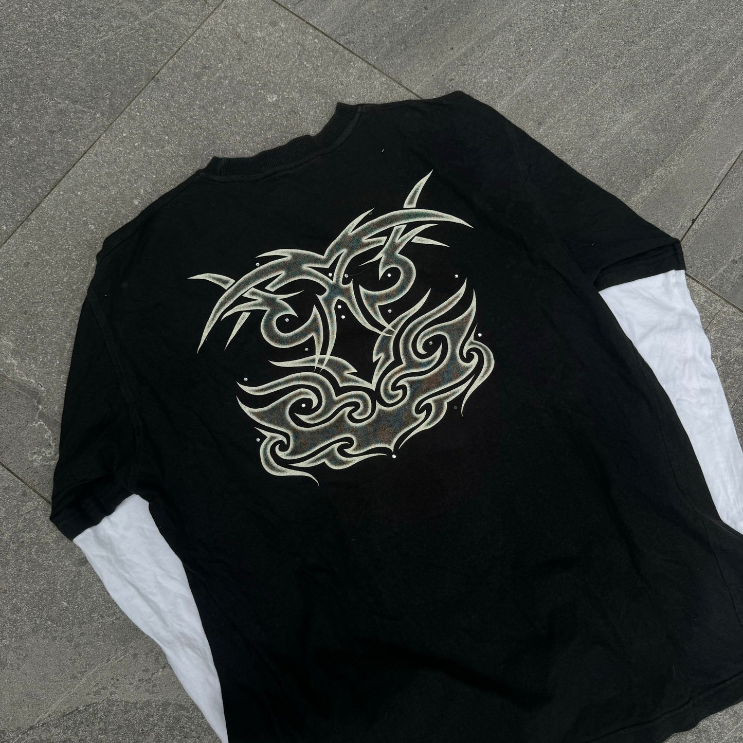 rhinestone detailed tribal longsleeve - XL