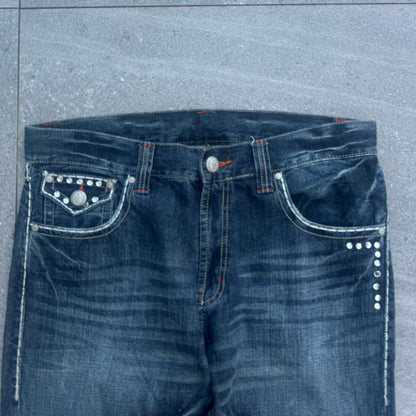 cross detail bootcuts - 35x33”