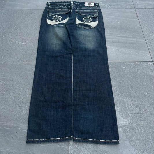 staccccckdd bootcut cross jeans so tuff - 38x37”