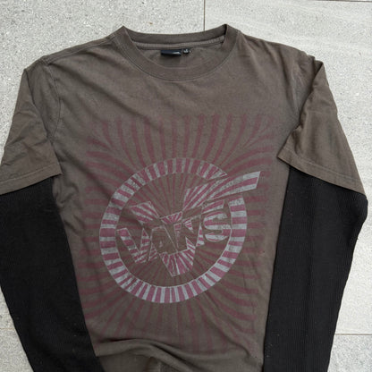 faded vans layered longsleeve - M