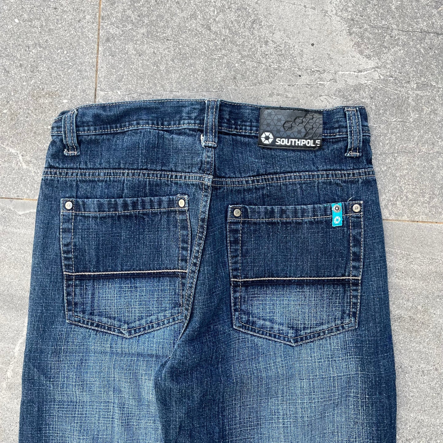 insane dark wash southpole jorts - 30x14”
