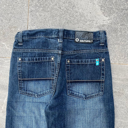 insane dark wash southpole jorts - 30x14”