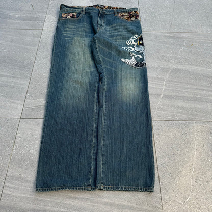 handcrafted dominate koi jeans - 40x34”
