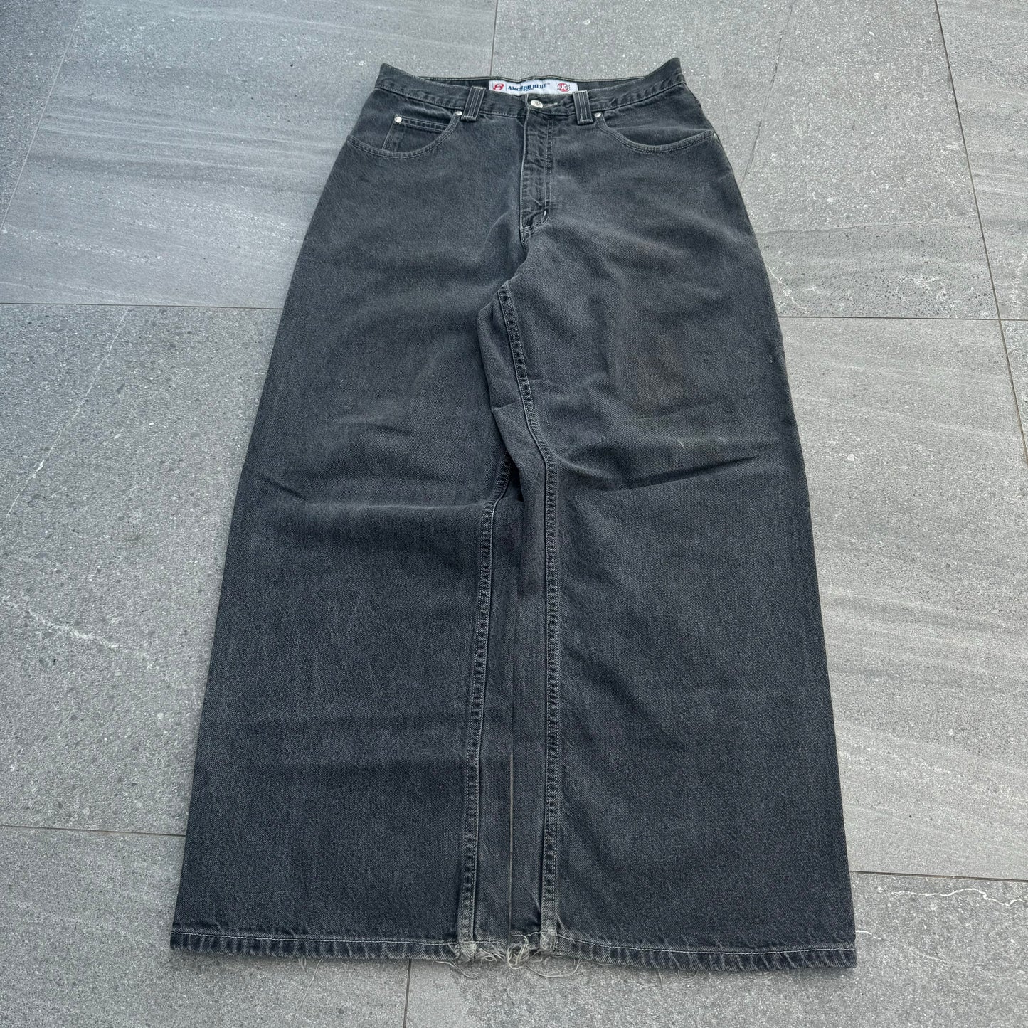 GRAIL anchor blue ‘huge’ jeans (12” opening) - 33x31”