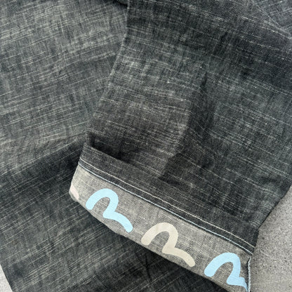 fufu raw denim evisus (still hard AF) - 36x34”