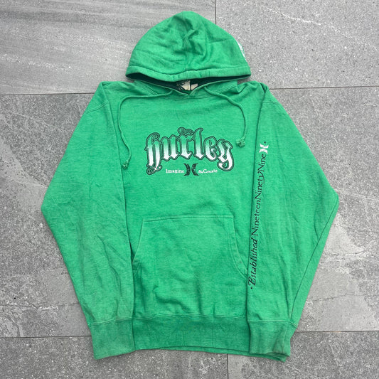 green hurley hoodie  - L