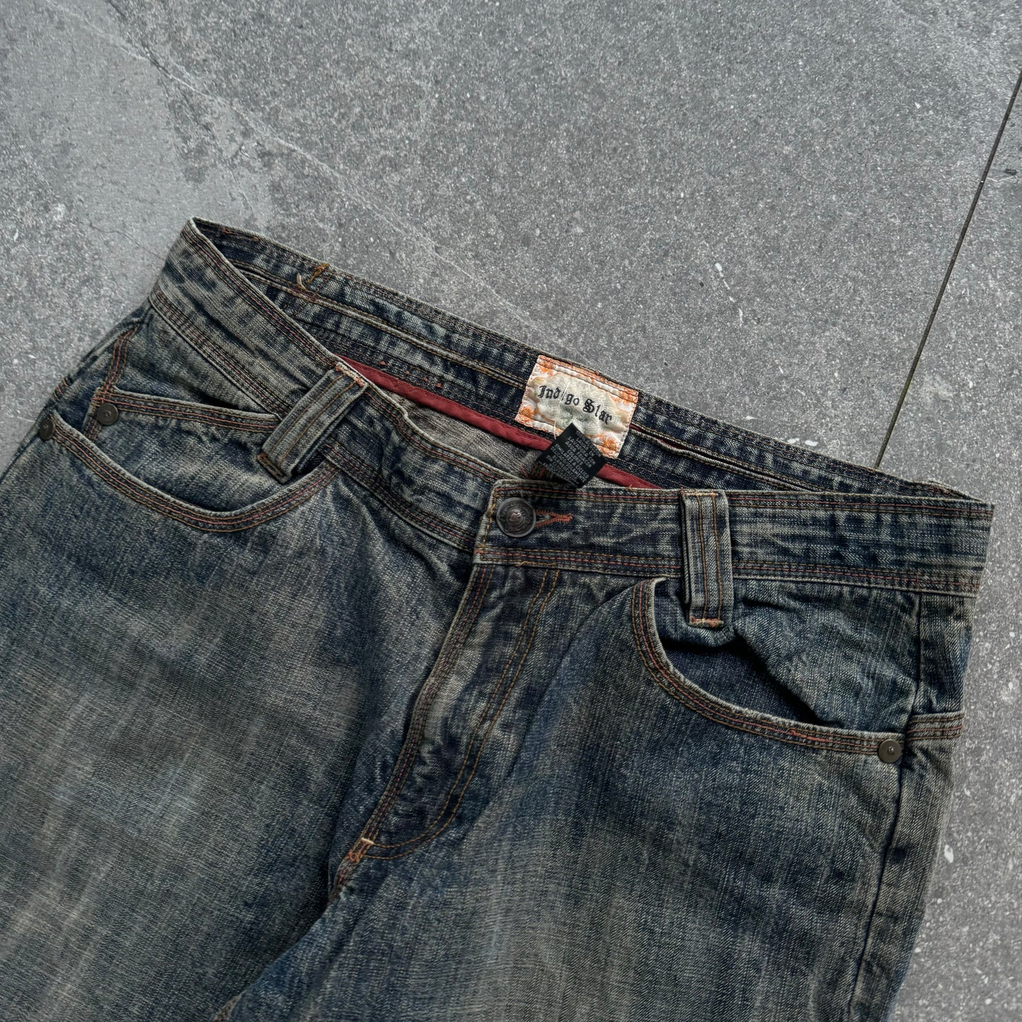 beautiful indigo star jeans - 33x27”