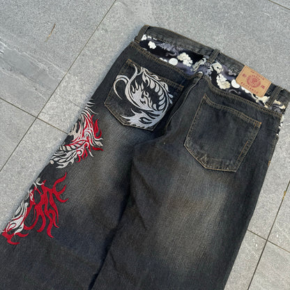 GRAILLL buten made in japan dragons - 34x33”