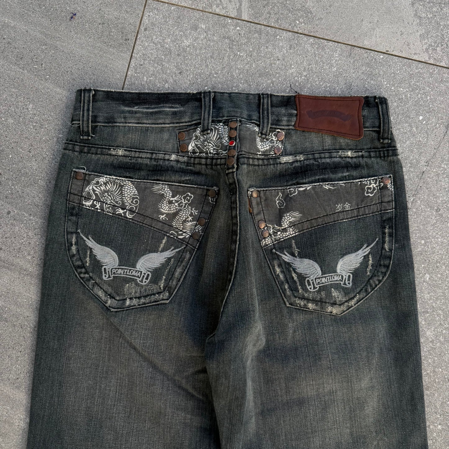 japanese repaired bootcuts - 30x31”