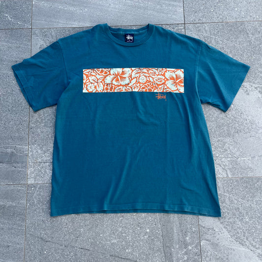 1996 stussy flower tee - XL