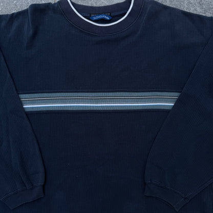 retro quiksilver ribbed knit - L