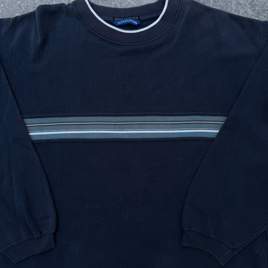 retro quiksilver ribbed knit - L