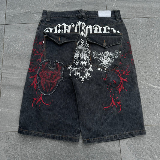 INSANEEEE RAW BLUE JORTS - 36x15”