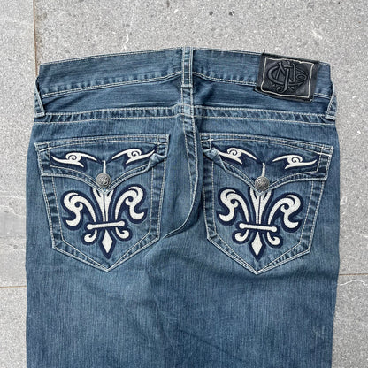 fleur de lis bootcuts - 34x33”