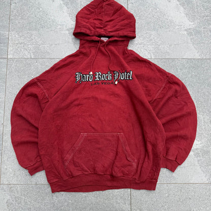 deep red🍷 hard rock hoodie - XL