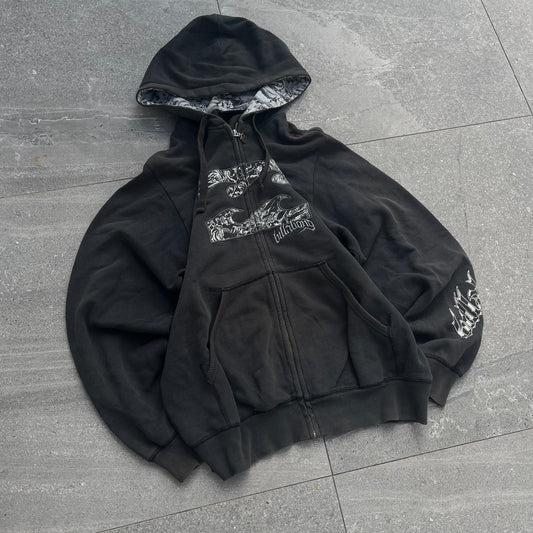 gothic billabong zipup ((check the sleeve hit)) - M/L