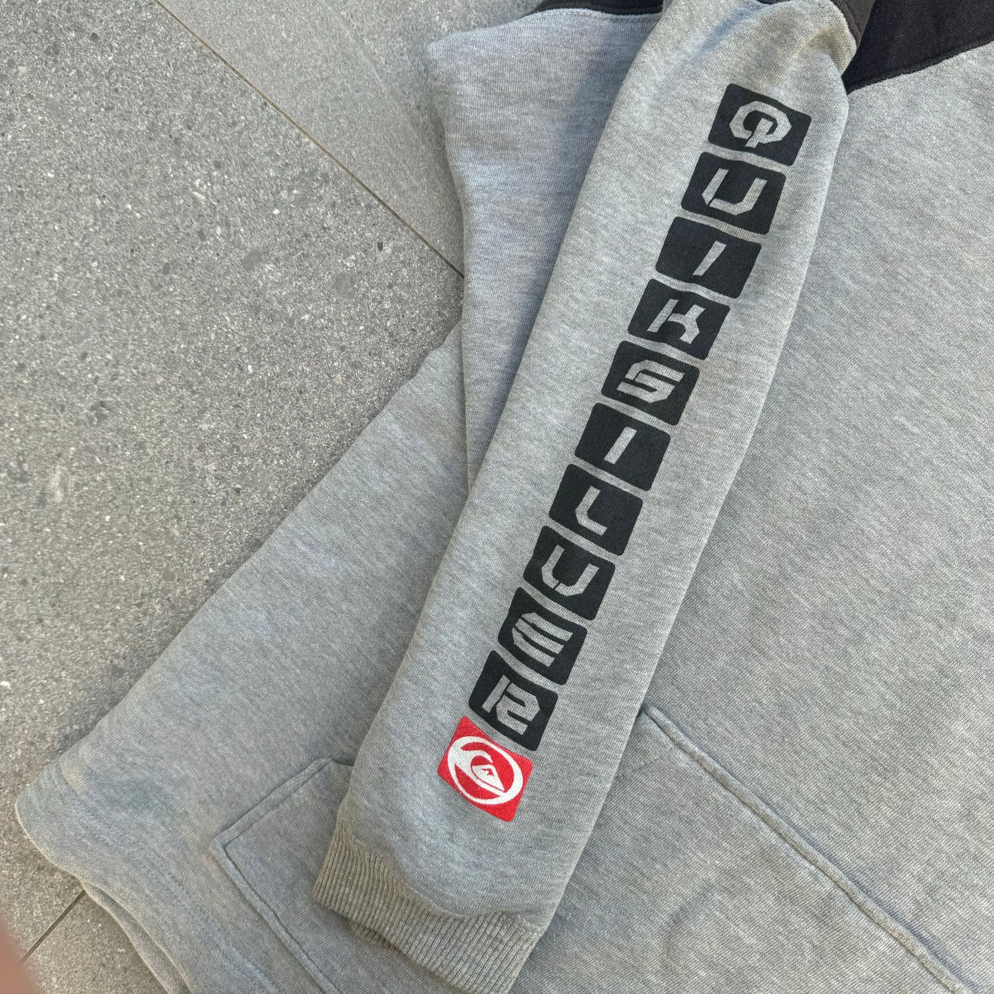 90s quiksilver triple hit hoodie - L