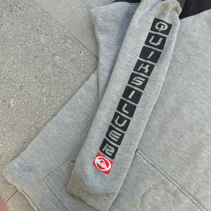 90s quiksilver triple hit hoodie - L