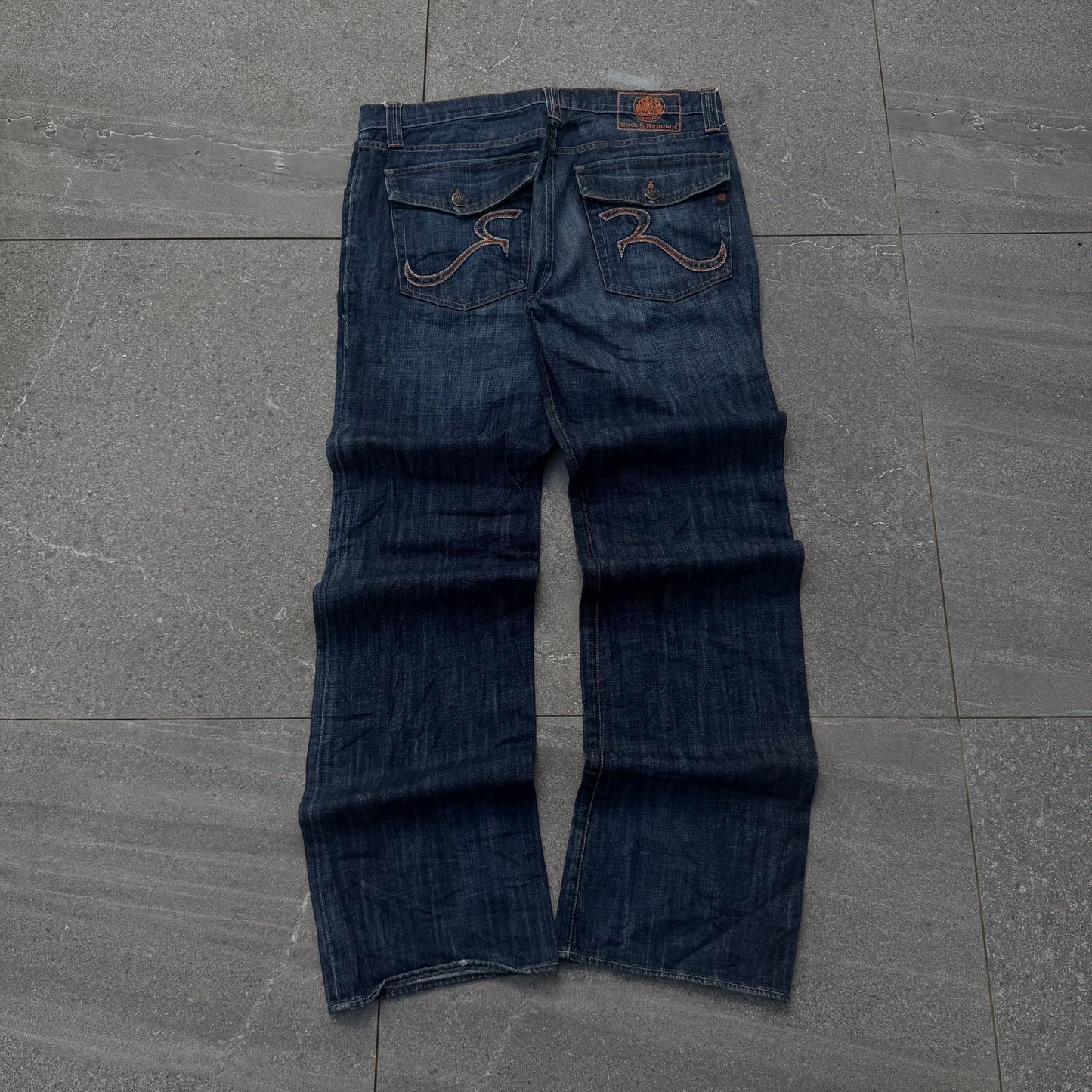 raw denim rock republics - 38x35”