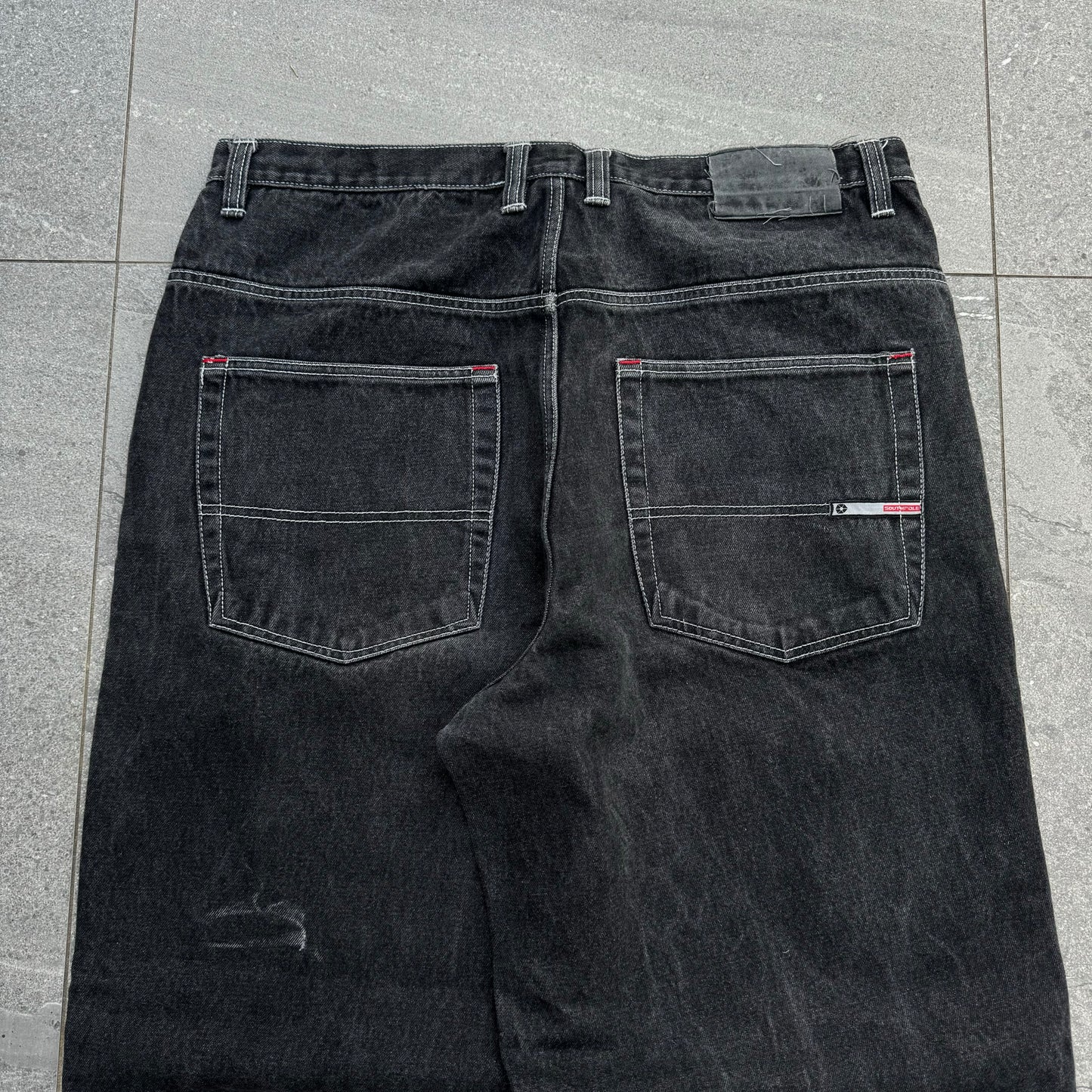 SOUTHPOLE GRAIL BBOY ERA BLACK JEANS - 38x32”