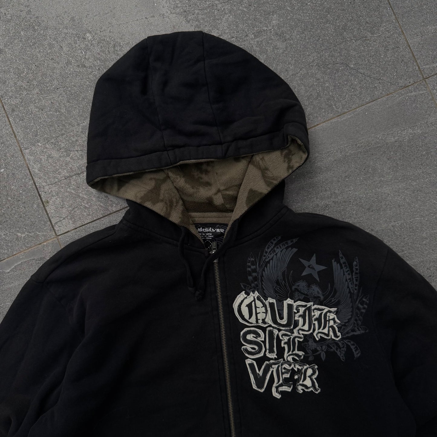 reversible quiksilver hoodie (if u think about this is like 2 hoodies for 50 each) - M