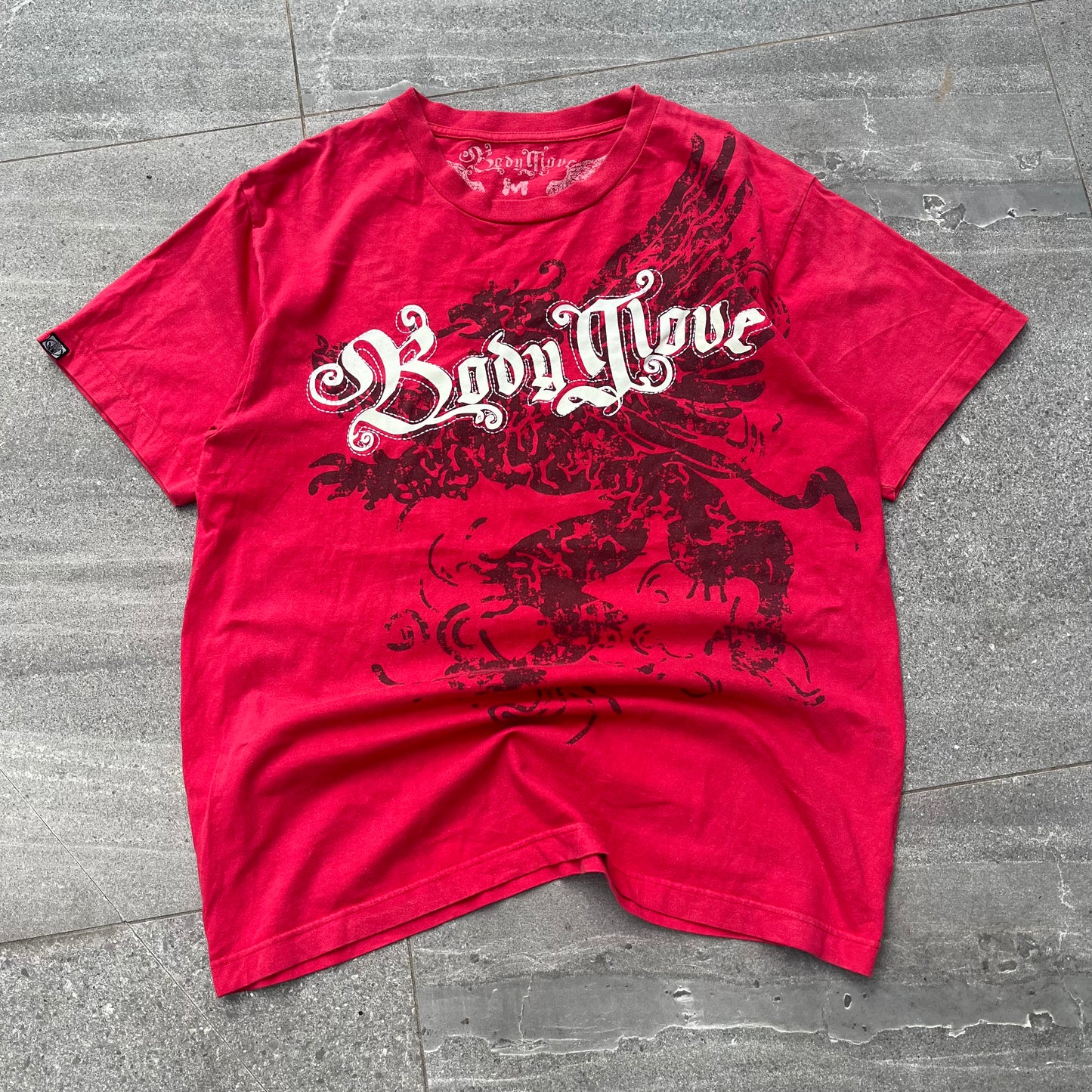 holy tough body glove spellout tee - M