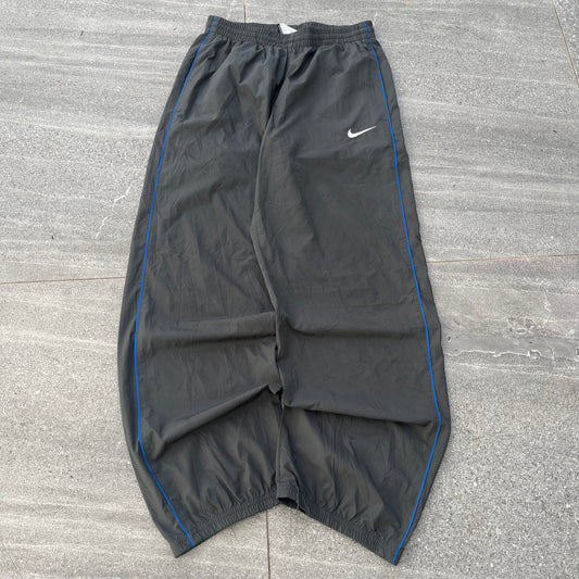 blue striped nike trackpant - 28”