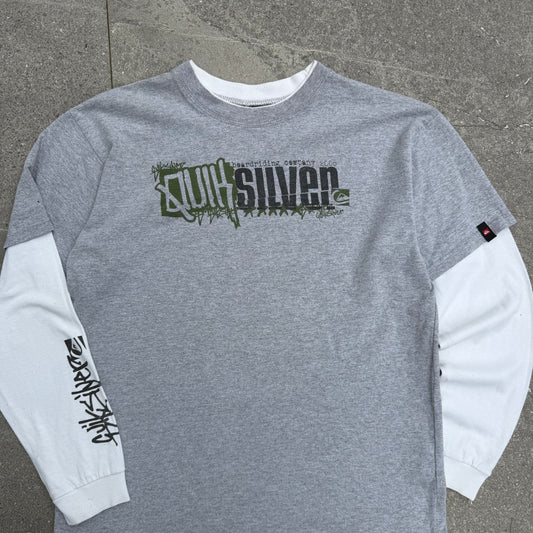 quiksilver layered longsleeve - S