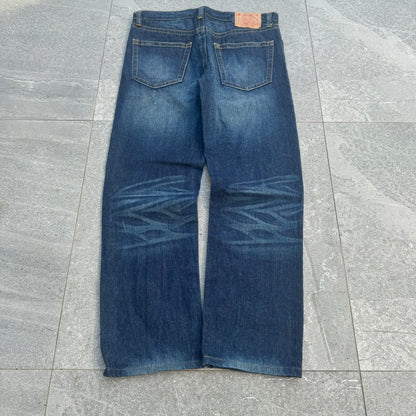 japanese cloud print jeans - 34x30”