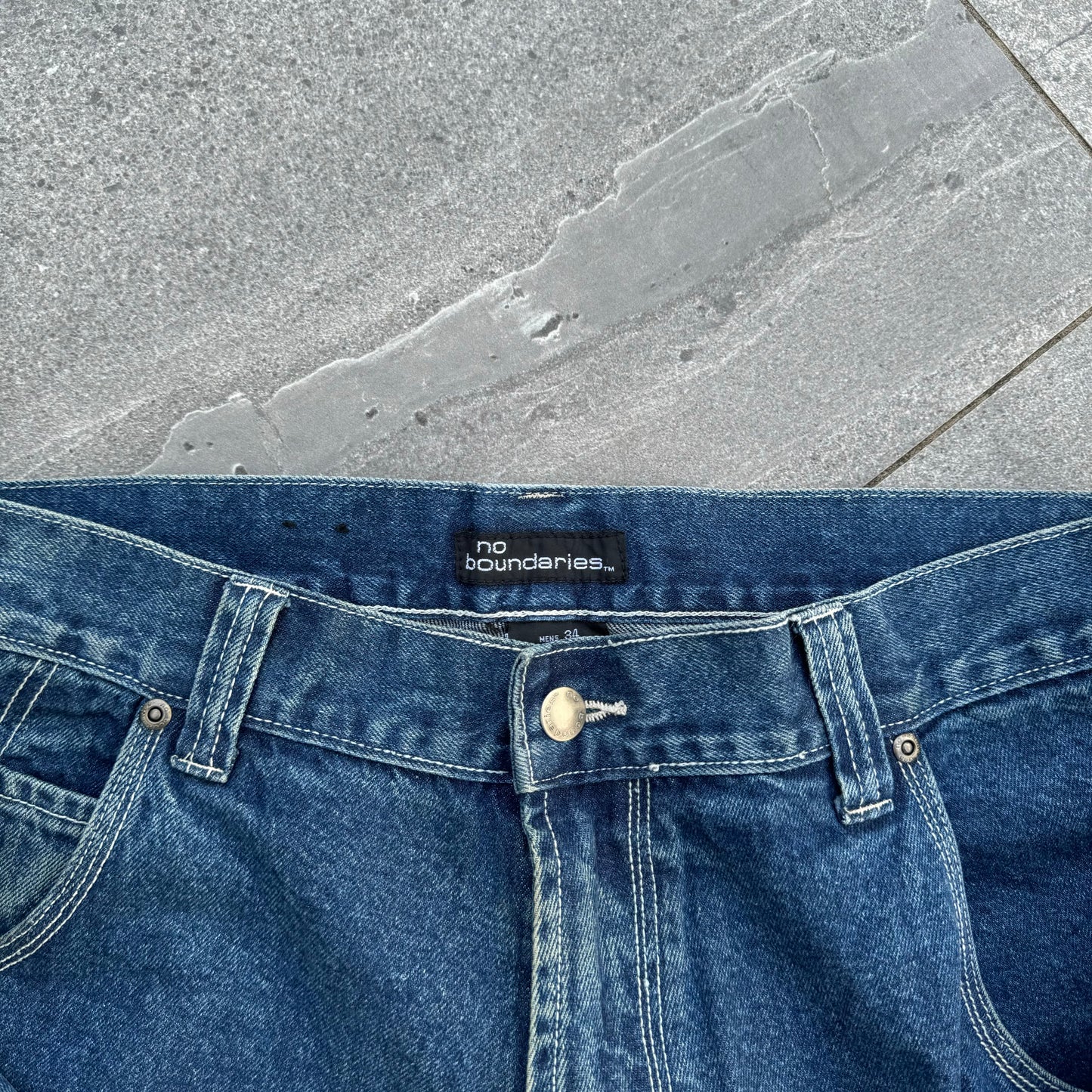 crazy no boundaries jorts - 34”